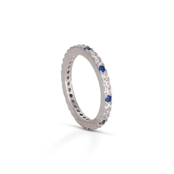 Ring Dilvdò Woman Eternity in Silver Zircone ANLVBBALTBL12 - ANLVBBALTBL12